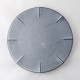 Plisse 11" plate dark gray