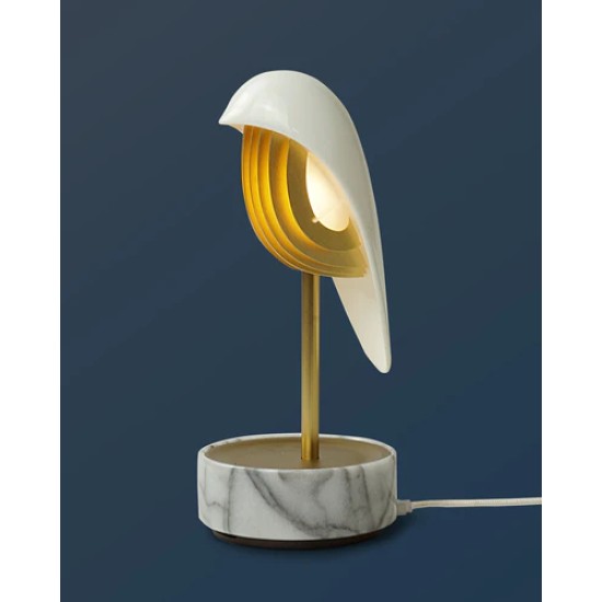 CP01-WG CHIRP bird singing alarm clock-White Gold