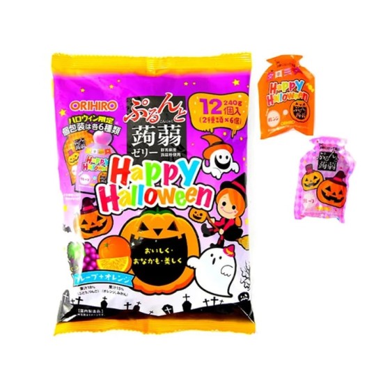 Orihiro Halloween Konjac Jelly Grape&Orange